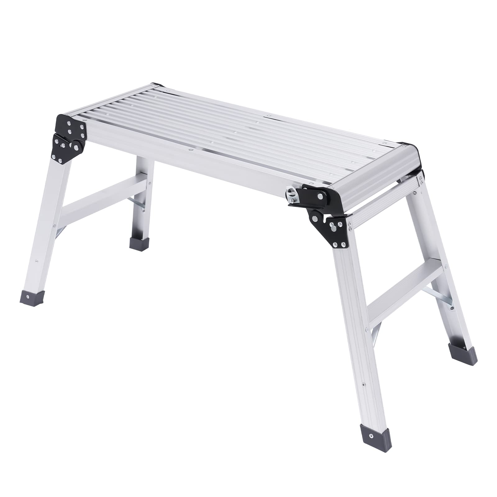Échelle en aluminium - Plateforme de travail pliable - Échelle antidérapante pour la maison et le jardin - Capacité de charge de 150 kg