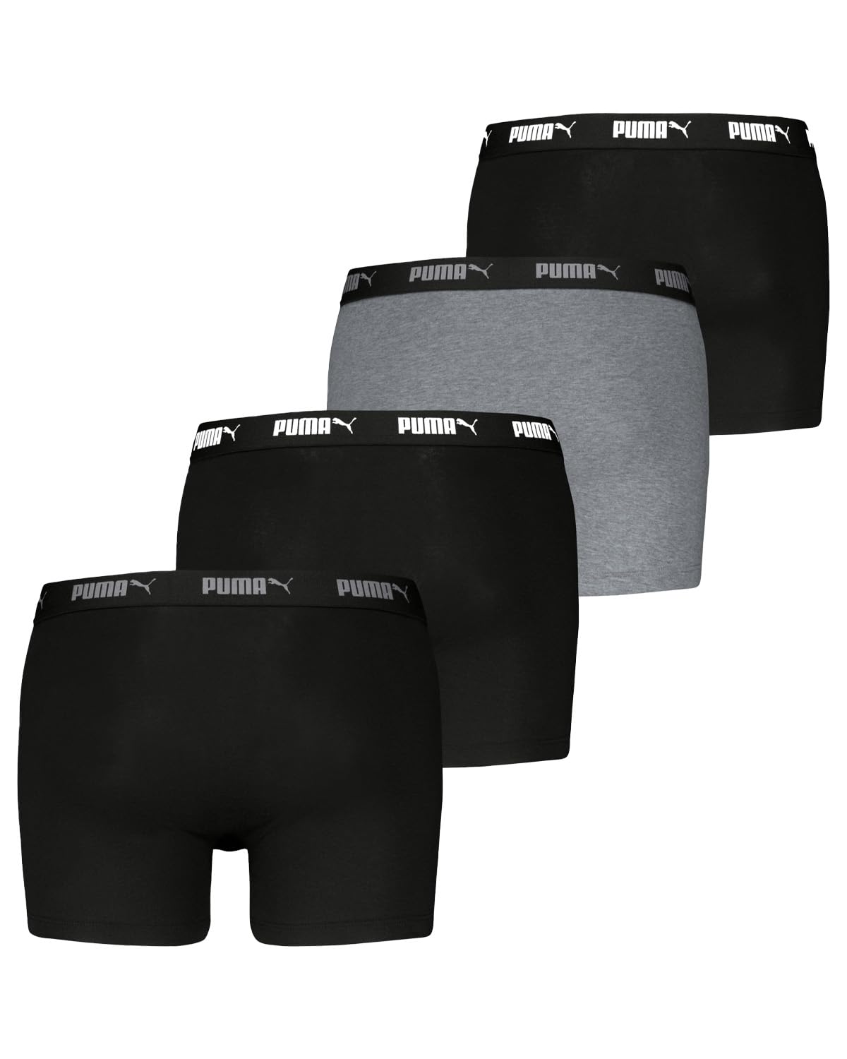 PUMA 4 x Mens Boxer Shorts Black Combo Small