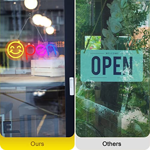 Led Open Signs For Business - Bright Color Combos Electric Neon Open Sign For Restaurants, Retail Shops, Bar, Salon – Window Storefronts. Unique Design For First Impressions （15.4 X 7 Inch/5V） #TOP4