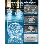 4 Pack Floating Pool Lights, White Solar Powered Pool Ball Light That Float - Image 5