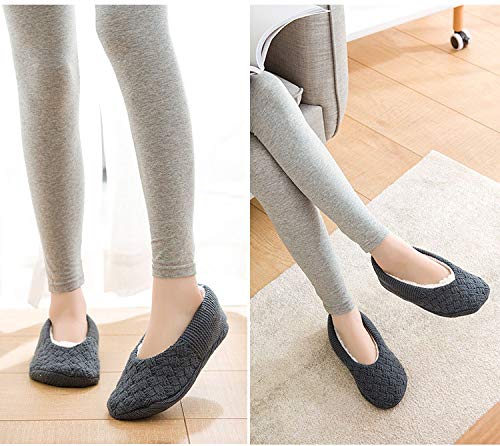 Image of Women's Slipper Socks Low Cut With Grippers, Thick Super Soft Indoor Socks Non-slip Slipper Shoes
