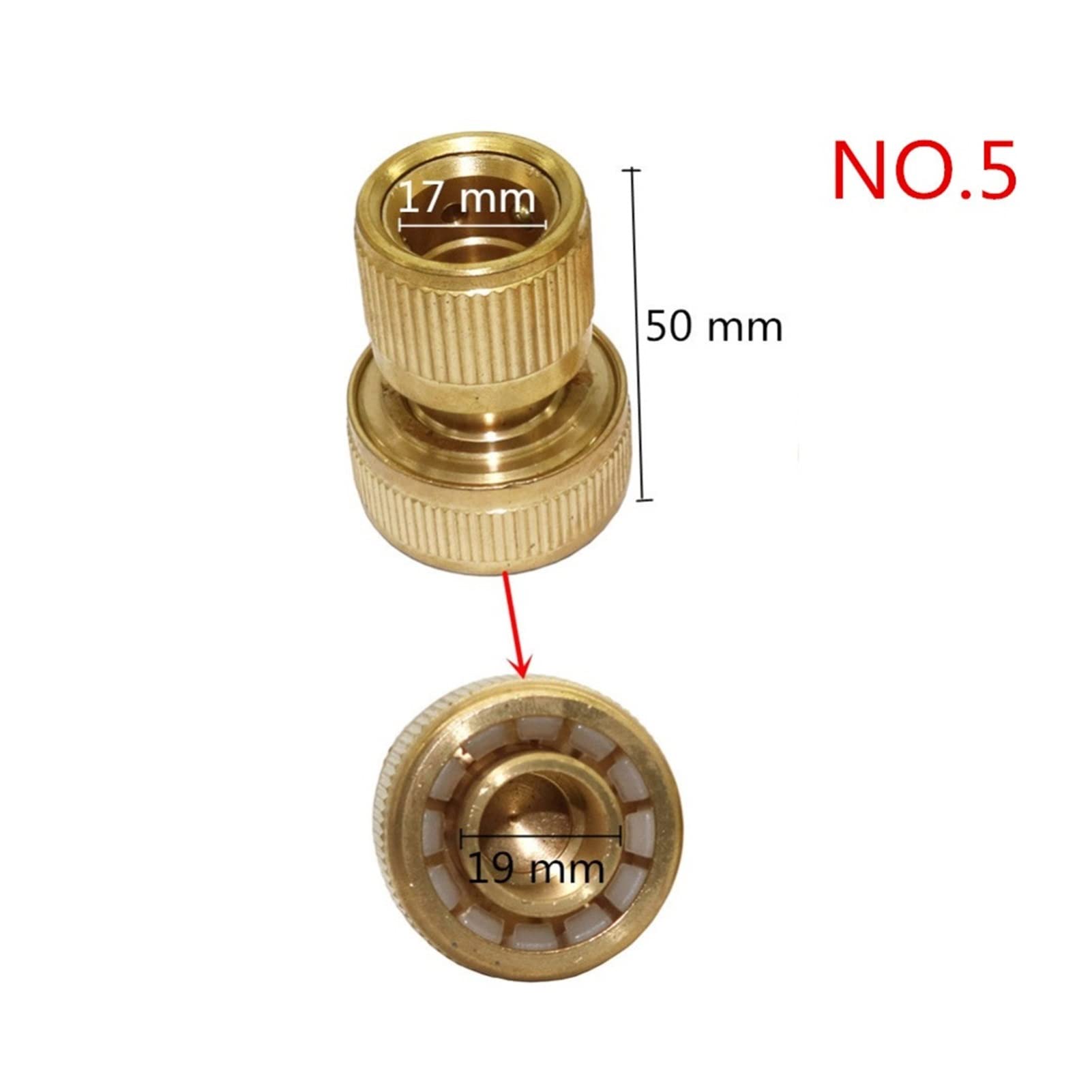 Adaptador de fontanería de jardín duradero de latón de 3 4 pulgadas, grifo de jardín, manguera de agua, accesorio de tubería de riego, tubo de montaje de tubería de fontanería, 1 pieza