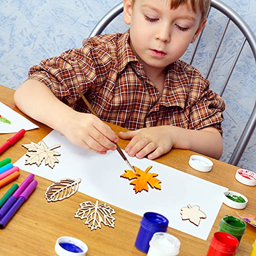 80 Pieces Unfinished Wood Cutouts Maple Leaves Wooden Crafts Fall Leaves Shape Crafts Autumn Leaf Wooden Cutouts For Diy Craft Tags Thanksgiving Party Nursery Home Decoration, 4 Styles #TOP5