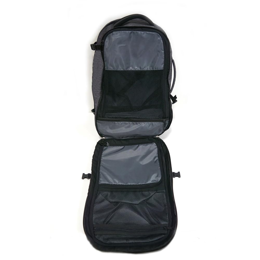 outdoorer Business-Rucksack mit Laptopfach Digital Nomad 35 – grauer 35 Liter Handgepäck-Rucksack für die Arbeit & unterwegs, für Herren & Damen, inklusive Regenschutz
