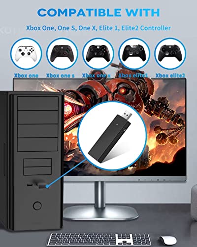 Wireless Adapter For Xbox One Controller, Olclss Usb Adapter Suitable For Pc, Laptops, Tablets, Windows 7 8 10, Fit For Xbox One, One S, One X, Elite 1, Elite 2 Controller #TOP1