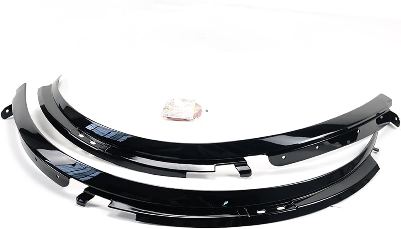 Pair Compatible with for 2014-2019 Chevrolet Corvette C7 Z06 Z07 Style Front Wheel Trim Molding Lip Fender Flares (Glossy Black)