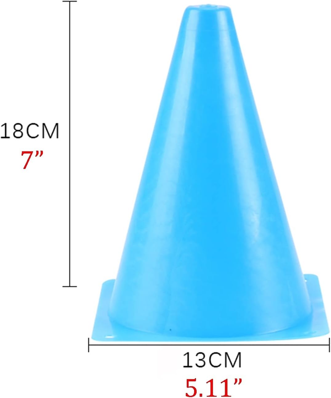 Agility Training Cone Football Training Plastic Cones, 18cm/7" Indoor and Outdoor Marking Barrels, Used for Outdoor Activities, Festivals, and Traffic Safety Practices