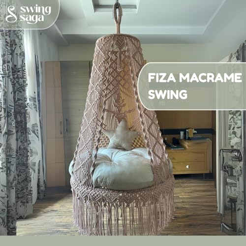 Image of Hanging Chair | Stylish & Comfortable Cloud Swing Chair for Indoor and Outdoor Use | Relaxing Hammock Swing for Balcony Living Room Garden Patio