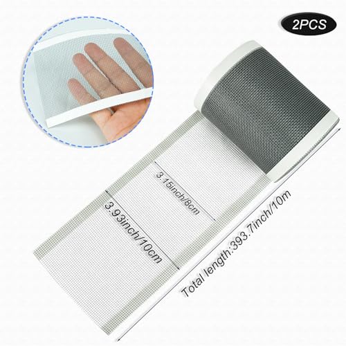 2 Roll Disposable Shower Drain Hair Catchers Fiberglass Mesh Hair Catcher Cutable Screen Sink with Cleaning Shovel - Thumbnail 2