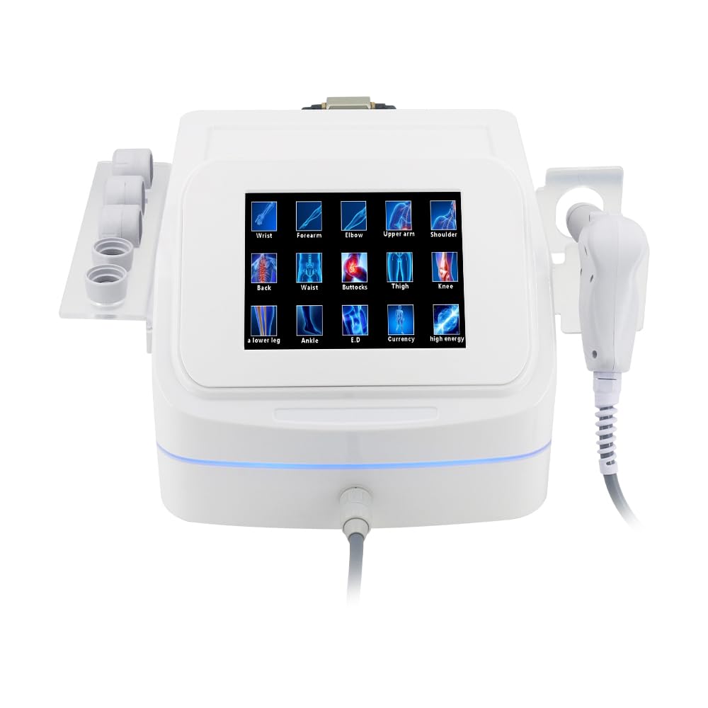Shockwave Therapy Machine Muscle Pain Relief Bone Tissue Regeneration ESWT Shock Wave Device Back Waist Leg and Golf Elbow Relief Pain Non-Invasive Side Effects
