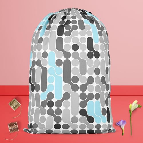 Image of ArtzFolio Abstract Geometric D2 | Reusable Sack Bag | Bag for Gym, Storage, Vegetable & Travel
