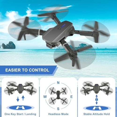 Image of dRoNe wItH hD DuAl cAmErA, oNe cLiCk tAkEoFf /lAnDiNg FlIp rOlLiNg gEsTuRe cOnTrOl wI-Fi cAmErA KiDs dRoNe (K-24)