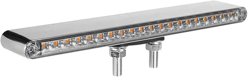 Miniatura 5 de Partsam - Juego de 2 barras de luz para semirremolques (12.0 in), color rojo y ámbar (20 LED, impermeable, con doble tachuela), color rojo y ámbar