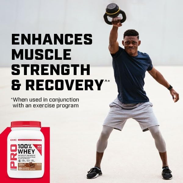 Miniatura 5 de GNC Pro Performance 100% Proteína de Suero en Polvo 2.0, Absorción Rápida para Fuerza Muscular y Recuperación, Chocolate, 25 Porciones
