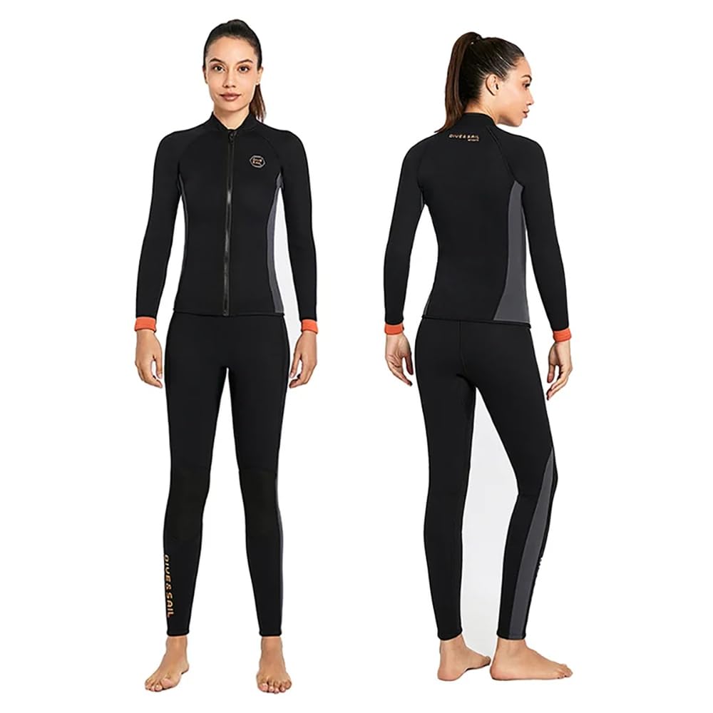 Muta in Neoprene 3MM Due Pezzi, Parte Superiore e Inferiore per Uomo e Donna, per Snorkeling e Immersioni Subacquee, Mantiene Il Calore, Protezione UV