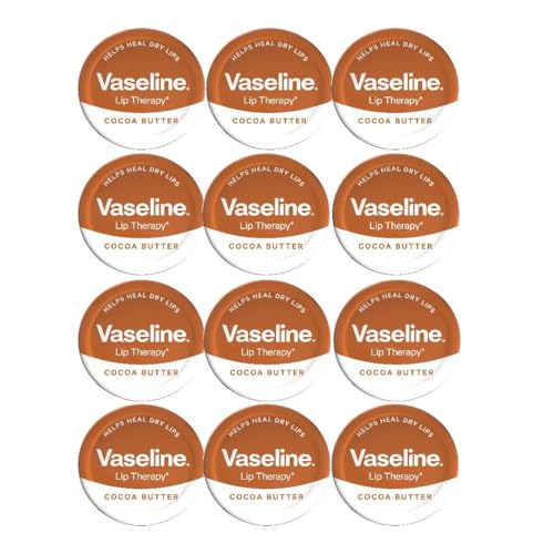 MM Vaseline Lip Therapy Cocoa Butter 20g – Pack of 12 | Moisturis...