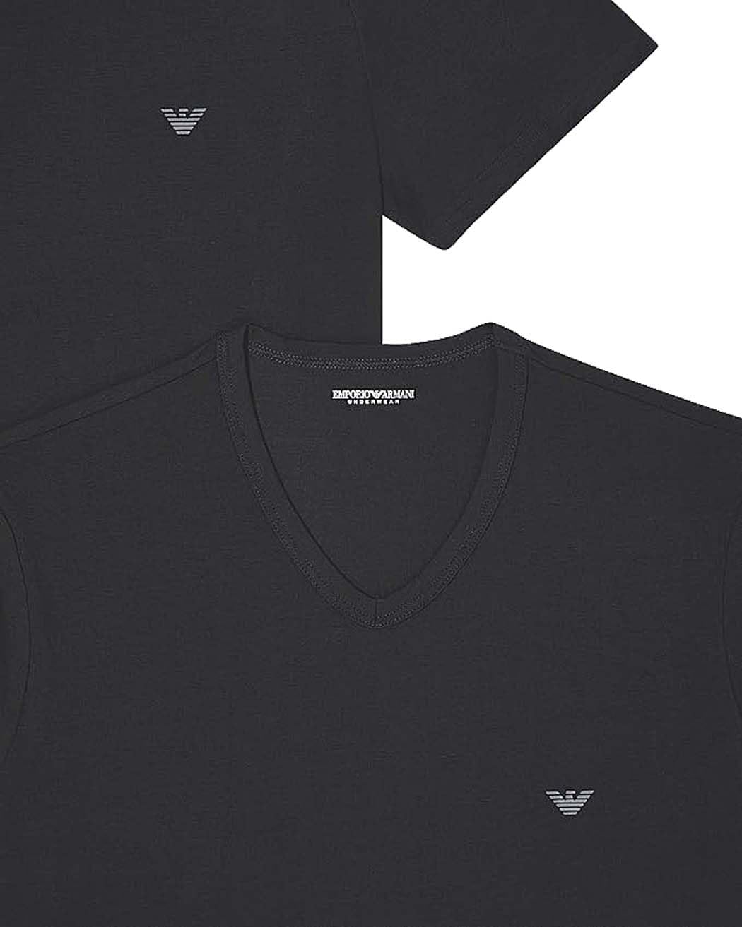 Emporio Armani Core Logoband 2-Pack T-Shirt Confezione da 2 Magliette con Scollo a V Uomo