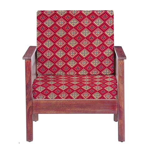 Sofa Seat Cover (Pack of 2) Pink Diamond Printed 200 GSM Stretchable Sofa Cover for Wooden Sofa Cushion Elastic Sofa Slip Cover Protector Recliner Cushion Cloth Cover 1 Seater Set Covers