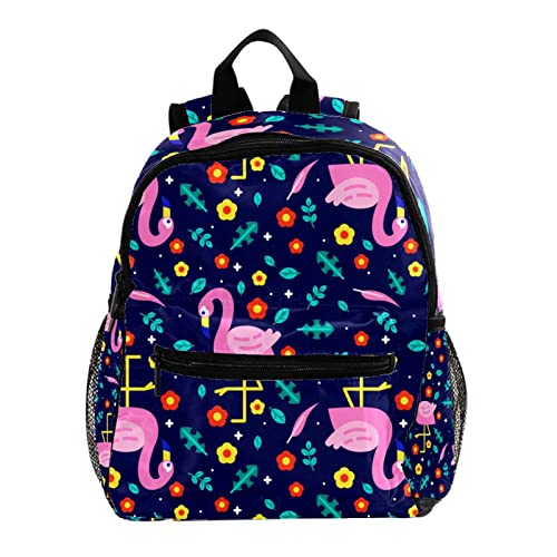 Sac à dos pour enfants motif flamant rose bleu 30,5 cm