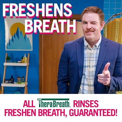 TheraBreath Mouthwash, Anticavity Sparkle Mint & Healthy Gums Clean Mint & Fresh Breath Mild Mint, Alcohol-Free, Travel Size, 3 fl oz Each
