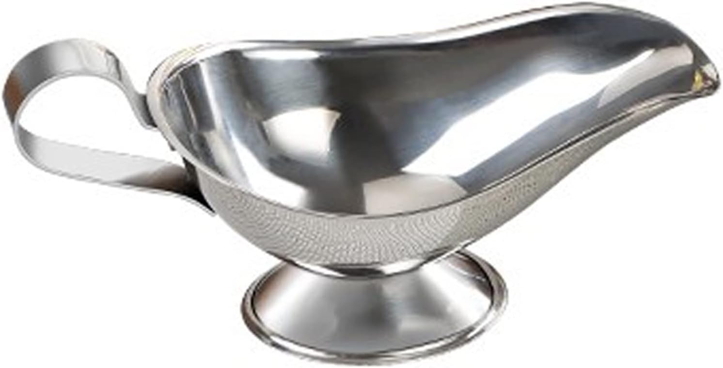 Gravy Boat Sauce Jug Gravy Boat Sauce Boat Stainless Steel Small Medium Large for Salad Dressings Milk Broth Creamer (Size : Medium)