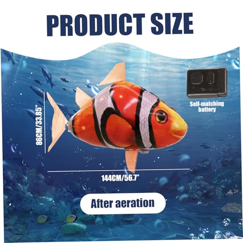 Poisson clown télécommandé résistant pour animer une fête sans risque de ballon cassé