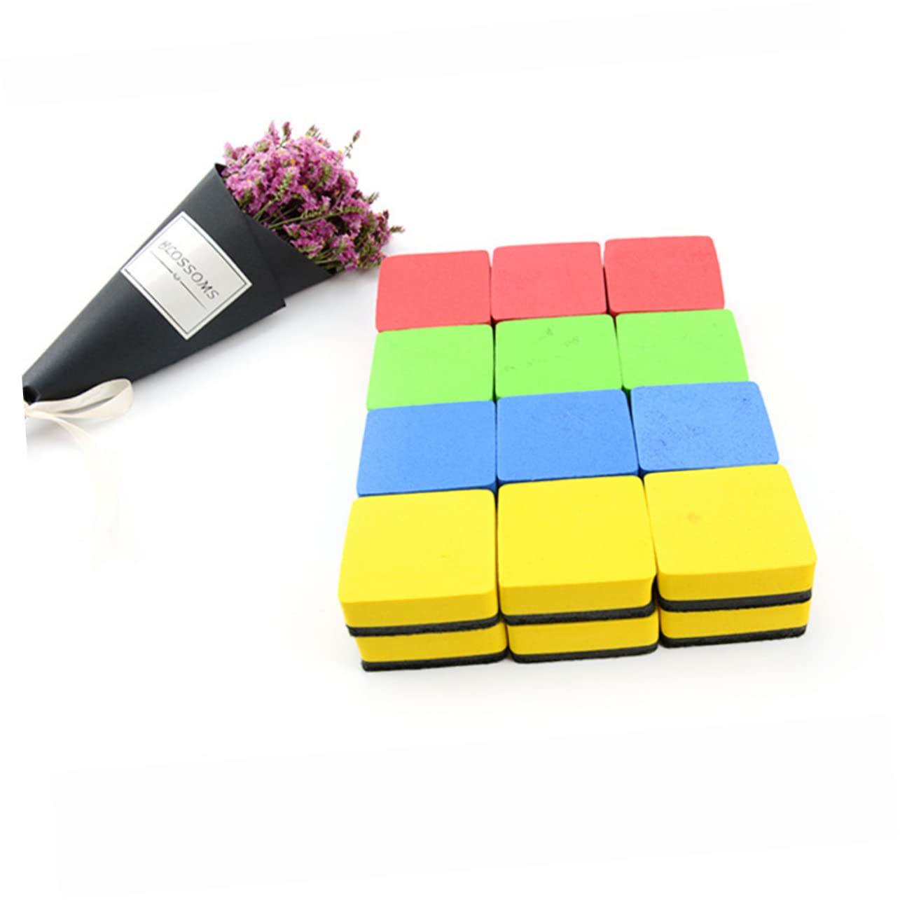 Ciieeo 48 Piezas Limpiador De Secos De Pizarra Limpiadores De Pizarra De Pizarra Oficina Pizarra Suave Magnética Pizarra De Vidrio Lavable Goma De Borrar Niño