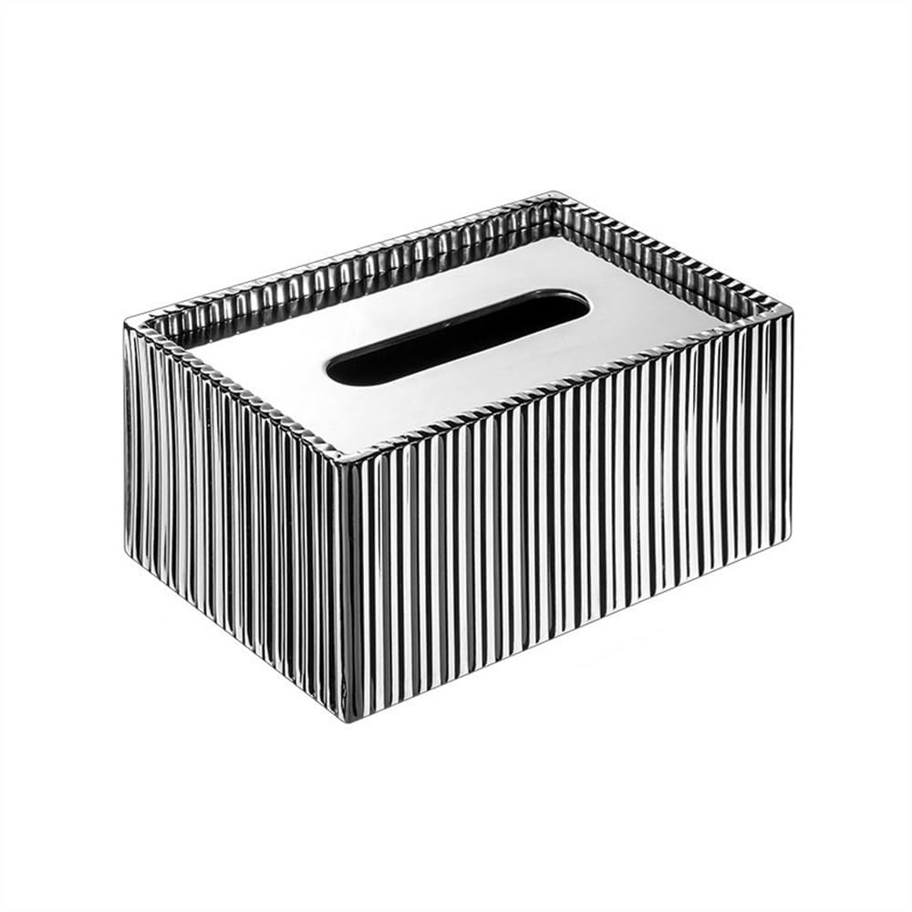 Tissue Holder Hotel Restaurant Special Paper Box Commercial High-grade Stainless Steel Tissue Luxury Creative Napkin Facial Box Decor(Medium)