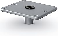 Vista 1 de MATINA Base de asiento de barco, pedestal y base de aluminio de 7 x 7 pulgadas con enchufe de poste de pasador de 3/4 pulgadas, accesorios de barco