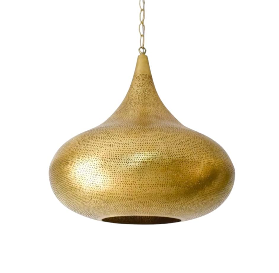 Moroccan Pendant Light Brass Antique Vintage, Moroccan Light Fixtures, Simple Moroccan Hanging...