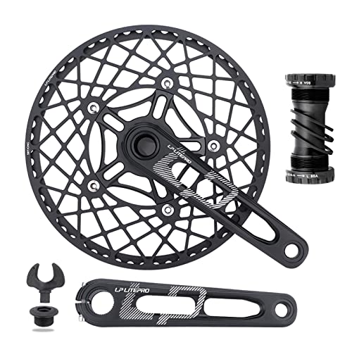 Genec 53T/56T/58T Conjunto de manivela para bicicleta dobrável 170mm 130BCD 5 parafusos Pedivela par