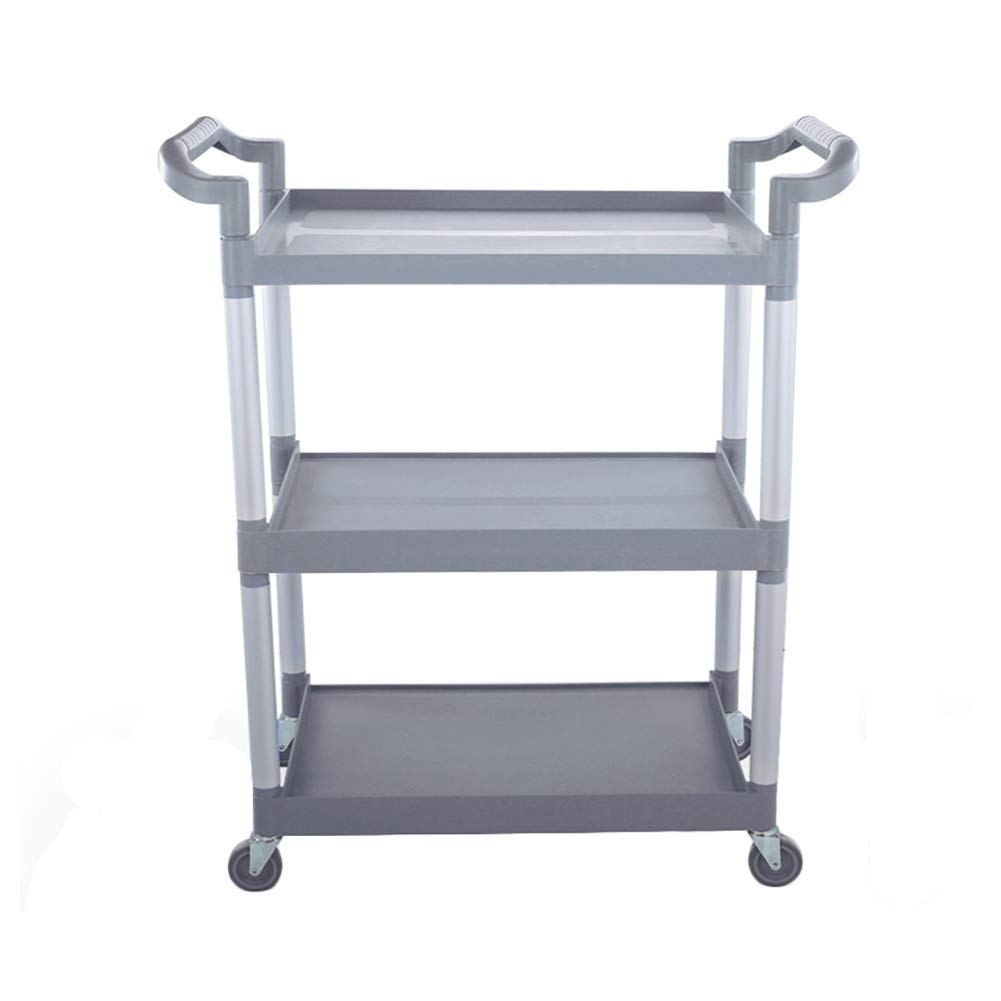 asdchZen Multifunctional Utility Cart Service Storage Trolley Beauty Utility Cart Multifunction Catering Cart With Wheels, 3-Tier Rolling Cart Serving Trolley For Kitche