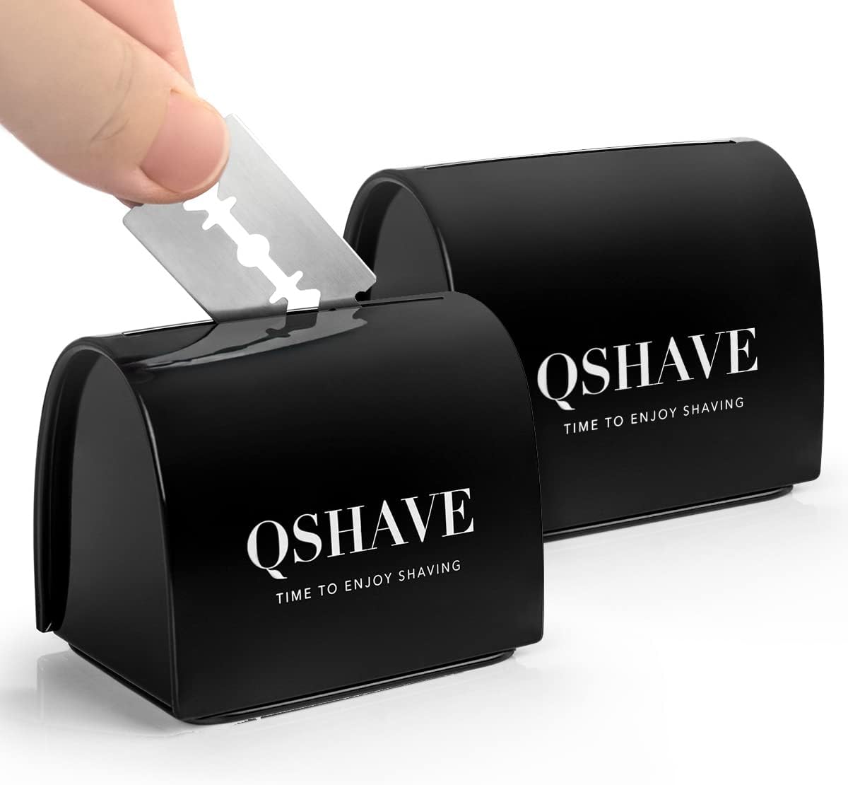 QSHAVE Blade Disposal Case Safe Storage Bank for Used Safety Razor Blades 2 PCS