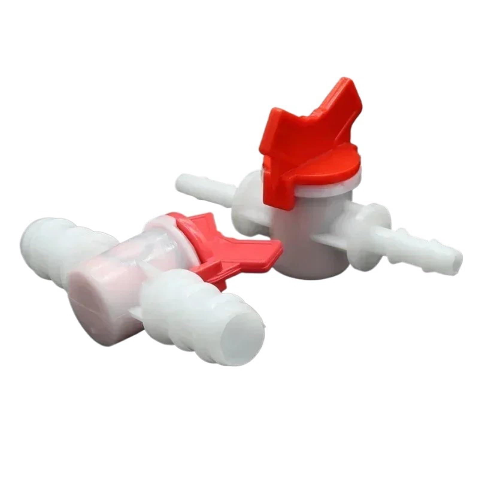 1/2Pcs 4 6 8 10 12 16 20 25mm Hose Barb Two Way Plastic Ball Valve Aquarium Garden Micro Irrigation Connector Connect Two Pipes(10-8mm 2pcs)