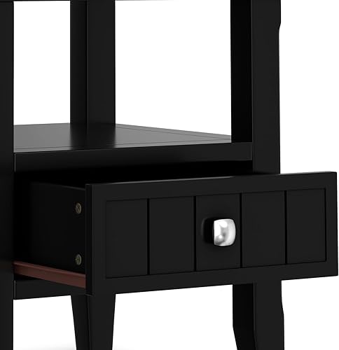 Miniatura 78 de Mesa auxiliar Acadian de Simpli Home, Madera Negro -,Marrón castaño,Azul costero envejecido,Distressed Grey,Casa de campo café,casa de campo