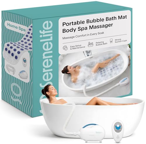 SereneLife Bubble Bath Mat, Bathtub Mat with Air...