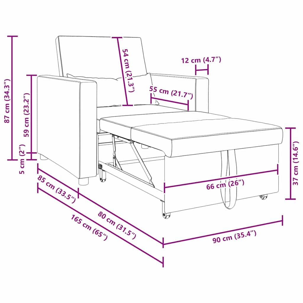 Sofá cama extensible individual con ruedas, terciopelo amarillo, marco de acero, convertible 3 en 1 como sillón, sillón reclinable y cama, tamaño compacto para sala de estar y habitación de