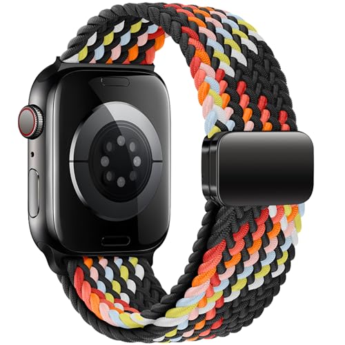 Image of Mazoft Braided Bands With Magnetic Clasp Compatible with Apple Watch Band 38mm 40mm 41mm 42mm 44mm 45mm 46mm 49mm;Nylon Sport Loop Strap for iWatch Ultra 3 & 2 Series 11 10 9 8 7 6 SE 5 4 3 Women Men
