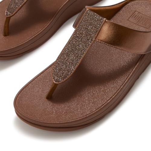 Image of FitFlop Women's FINO Glitterdust Metallic Toe Post Flip Flop Sandal