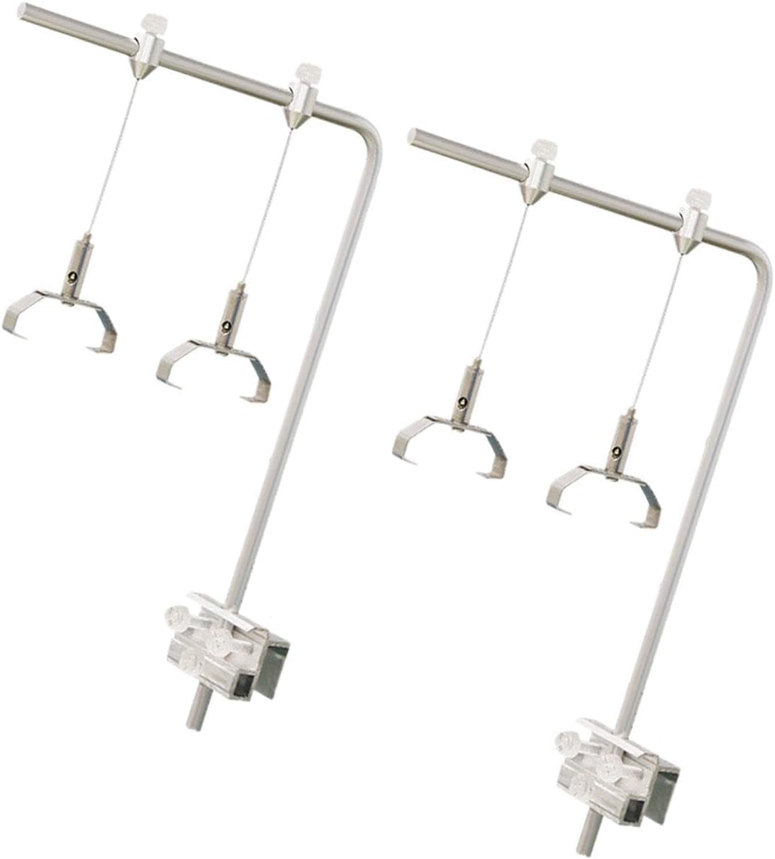 Tank Lamp Holder Aquarium Lamp Bracket Sturdy Lamps Support Aluminum Alloy Racks Aquarium Light Holder Light Riser Stand, with 4 Clips