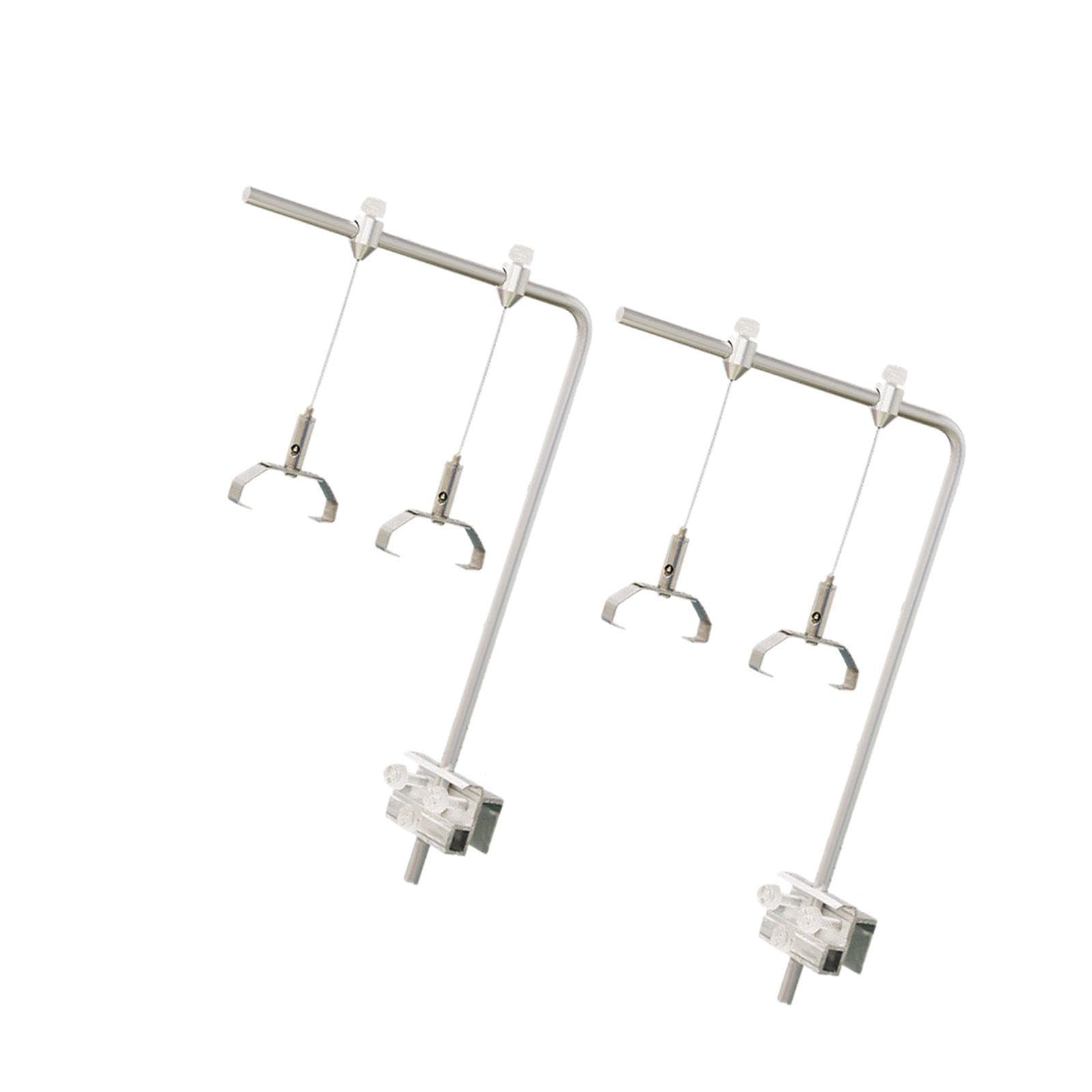 2 Stück Aquariumlichthalterung Lampenbügel Montagegestell Lampenstützen Leuchtenhalter mit Verstellbarem Und Universellem Design für Eine Sichere Und, mit 4 Clips