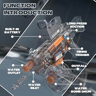 Electric Water Gun for Adult Kids,Outdoor Automatic Water Suction Water Squirt, Outdoor Backyard Pool Summer Swimming Pool Beach Water Toy