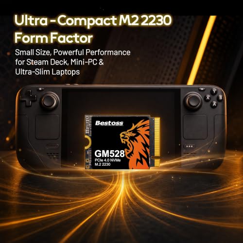 Image of Bestoss 2TB M.2 2230 SSD NVMe PCIe4.0 Internal Hard Drive, Up to 5000 MB /s | PCIe4.0 M.2 NVMe 2230 SSD,Internal SSD,3D NAND SLC Cache, Compatible with Steam Deck /ROG Ally /Microsoft Surface Pro /Mini PCs