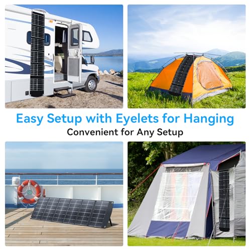 Image of Ecosonique 200W Portable Foldable Solar Panel MC4 Output for Power Station | Lightweight, Waterproof, CPC, XT60, DC, USB-C PD3.0, USB-A QC3.0 Multi-Output for Solar Generators, RVs, Camping, Outdoor Use