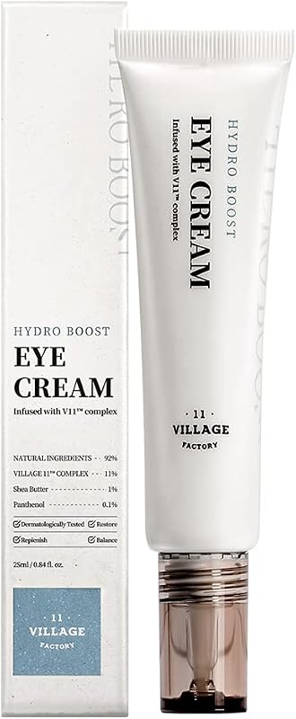 VILLAGE11FACTORY Creme para a região dos olhos com ácido hialurônico, manteiga de karité e pantenol, 25 mL