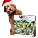 Funwares Original 101 Puppies Puzzle – 1000-Piece Hilarious Dog Jigsaw – Funny Gift for Dog Lovers, White Elephant, and Pet Lovers with a Sense of Humor