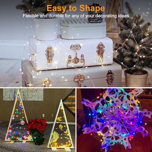 Image of btfarm 30 Pack Fairy Lights Battery Operated [3 Modes], 7ft 20 Led Twinkle Lights String Lights Waterproof Bulk Small Mini Silver Wire for Christmas Mason Jars Wedding Table Centerpiece