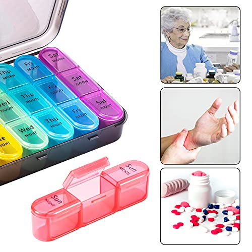 Pill Organizer 3 Times A Day - Weekly Pill Organizer 3 Times A Day - Large Pill Box 7 Day Medicine Organizer Pill Case, Pill Box Organizer Container, Daily Pill Box 3 Times A Day, To Hold Vitamins #TOP6