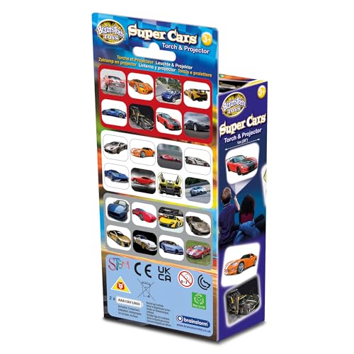 Brainstorm Toys Super Cars Stem Torch and Projector, 24 Car Images, Projects Clear Pictures up to 1 Metre Wide - Image 2