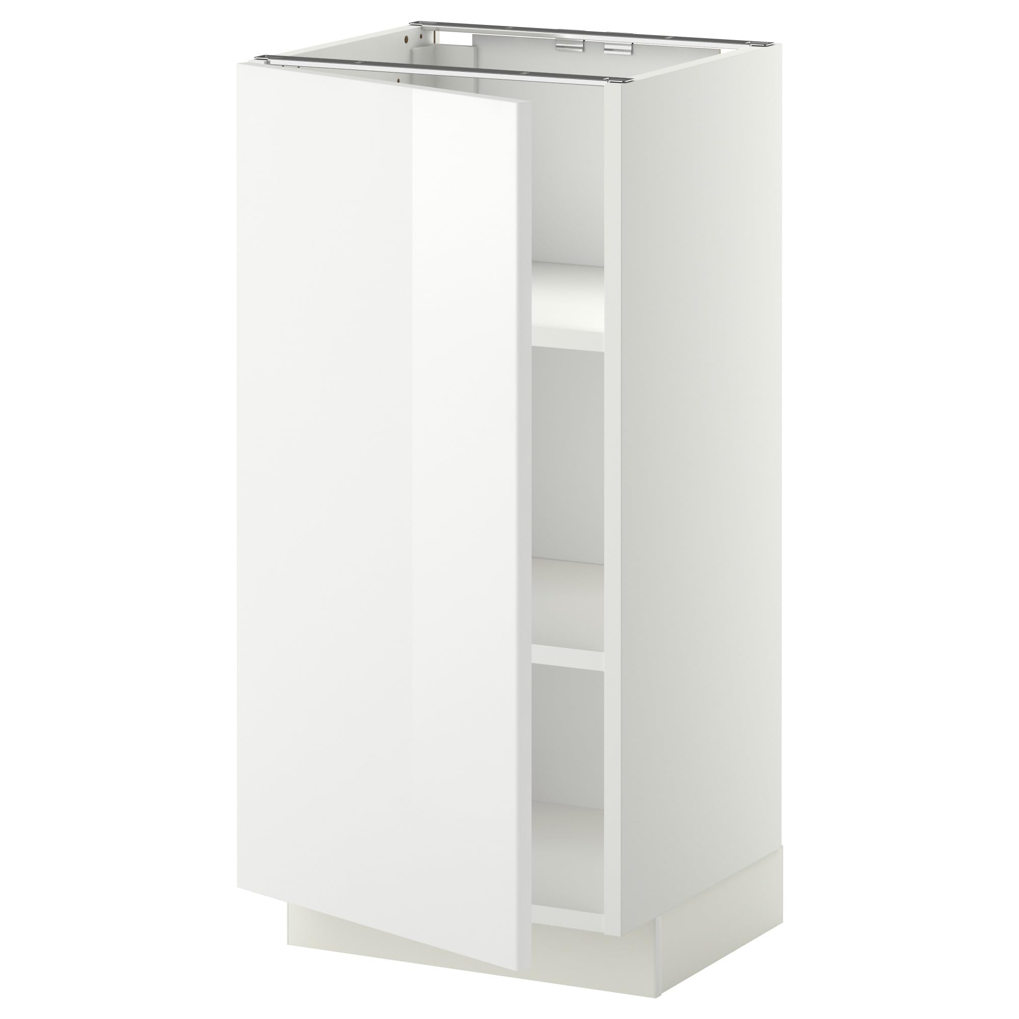 Meuble bas avec étagères METOD au design épuré Ringhult blanc